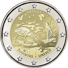 Lietuva 2021 2 eurų proginė moneta - Žuvinto rezervatas