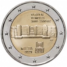 Malta 2021 2 euro proginė moneta - Tarxien šventyklos