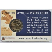 Malta 2015 2 euro proginė moneta su kalyklos ženklu - Pirmasis skrydis iš Maltos (BU)