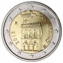 San Marinas 2013 2 euro nacionalinė moneta