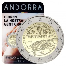 Andorra 2021 2 euro coincard - We take care of our seniors (BU)