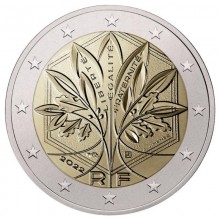 Prancūzija 2022 2 euro nacionalinė moneta