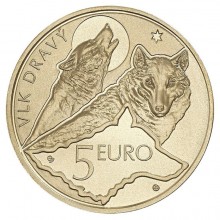 Slovakia 2021 5 euro coin - Wolf