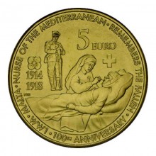 Malta 2014 5 euro coin - 100th anniversary of World War I - Nurse of the Mediterranean