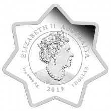 Australia 2019 1 dollar silver star shaped coin - Christmas (PROOF)
