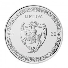 Lithuania 2015 20 euro silver coin - Mikolaj Radziwill "The Black" (obverse)