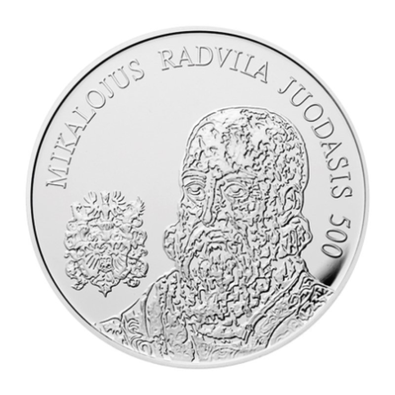 Lietuva 2015 20 eurų sidabrinė moneta - Mikalojus Radvila Juodasis (reversas)
