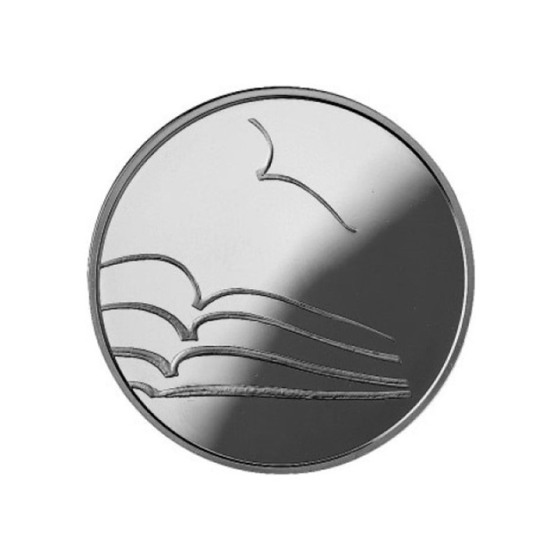 Lietuva 2015 5 eurų sidabrinė moneta Literatūra reversas