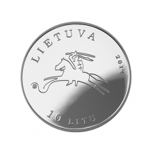 Lietuva 2014 10 litų sidabrinė moneta Kinas reversas