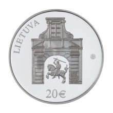 Lietuva 2017 20 eurų sidabrinė moneta Radvilų rūmai aversas