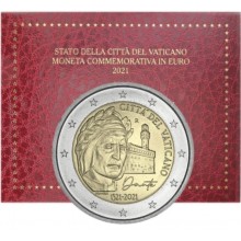 Vatican 2021 2 euro in folder - 700th anniversary of the death of Dante Alighieri (BU)