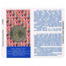 Slovakia 2009 2 euro coin - 20th anniversary of the formation of the Visegrad Group in coincard