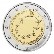 Slovėnija 2017 2 eurai - Euro įvedimo Slovėnijoje 10-metis