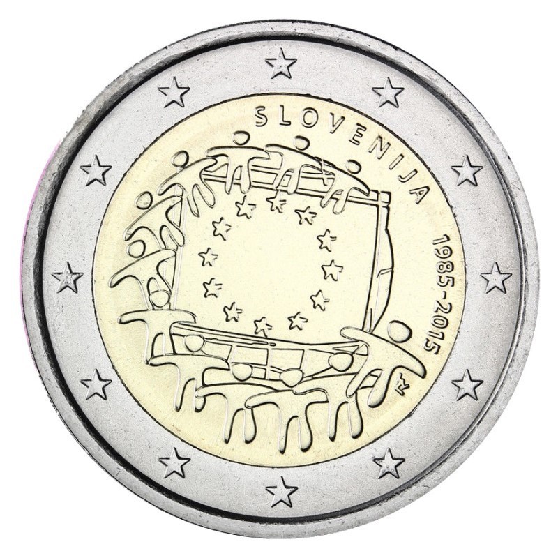 Slovėnija 2015 2 eurai - Vėliava