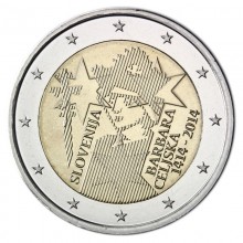 Slovėnija 2014 2 eurų proginė moneta - Barbora iš Celjė