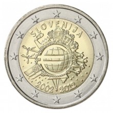 Slovenia 2012 2 euro - 10 years of euro