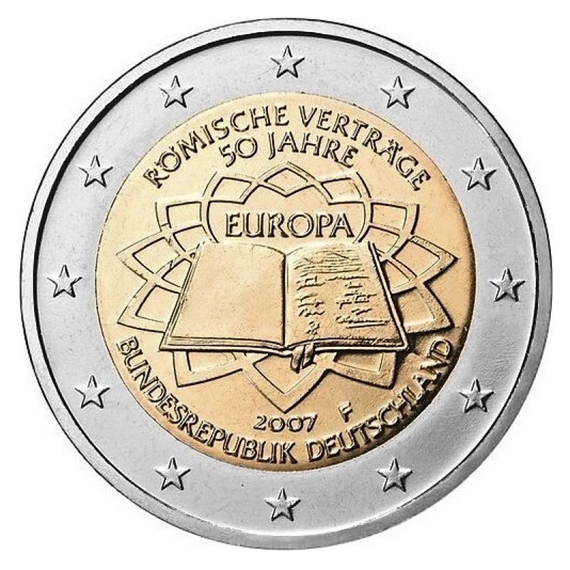 Vokietija 2007 2 eurų proginė moneta - Romos taikos sutartis (F - Štutgarto kalykla)