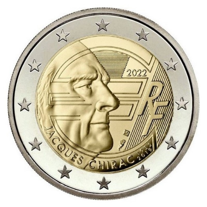 France 2022 2 euro - Jacques Chirac