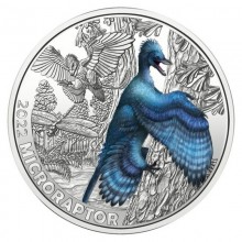 Austria 2022 3 euro coin - Microraptor