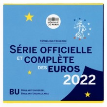 Prancūzija 2022 euro monetų rinkinys (BU kokybė)