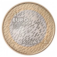 Slovėnija 2022 3 eurų moneta - Matija Jama