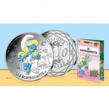 Prancūzija 2020 10 euro sidabrinė spalvota moneta - Smurfytė (BU)