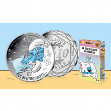 Prancūzija 2020 10 euro sidabrinė spalvota moneta - Smurfas tinginys (BU)