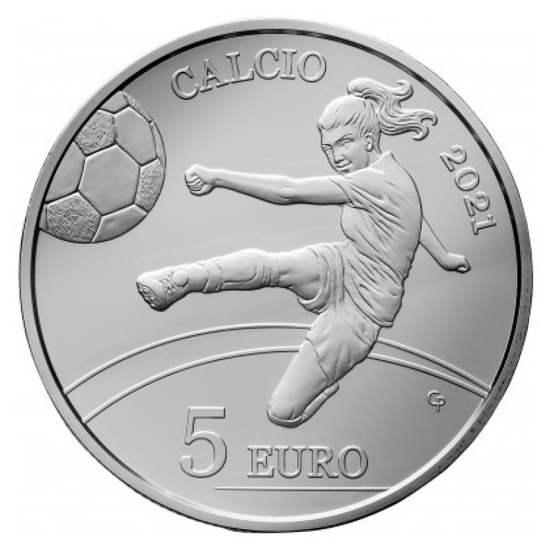 San Marinas 2021 10 eurų kolekcinė sidabrinė moneta - Futbolas