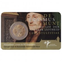 Netherlands 2011 2 euro coin - 500th anniversary of ‘Laus Stultitiae’ by Desiderus Erasmus (BU)