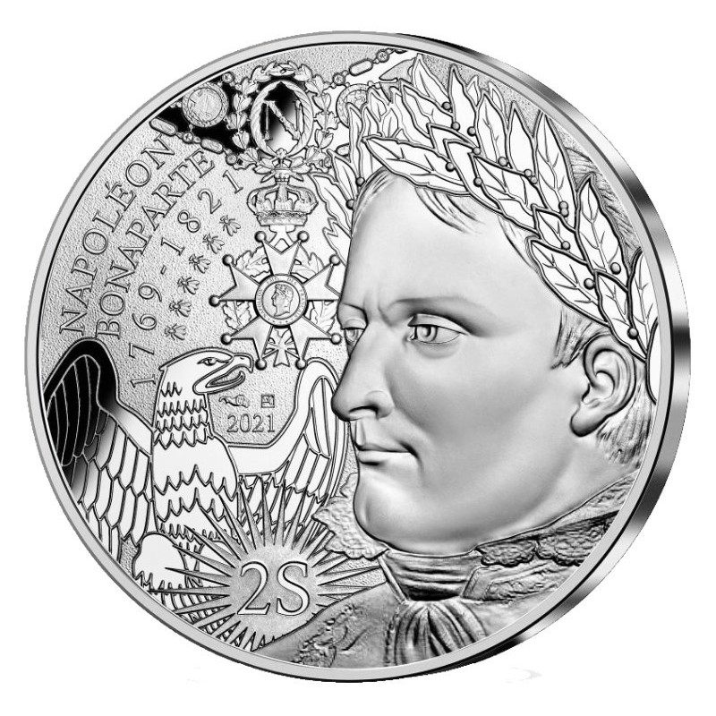 France 2021 10 eurų sidabrinė moneta Napoleonas Bonapartas