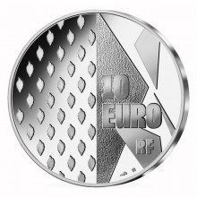 Prancūzija 2021 10 eurų sidabrinė moneta - Prancūzijos komanda aversas