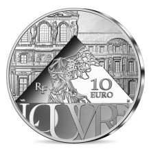 France 2021 10 euro silver coin - The coronation of Emperor Napoleon I - Louvre reverse
