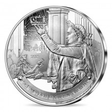 Prancūzija 2021 10 euro sidabrinė moneta - Napoleono Bonaparto karūnavimas - Luvras (PROOF)