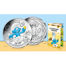 France 2020 10 euro silver coloured coin - Financial Smurf (BU)
