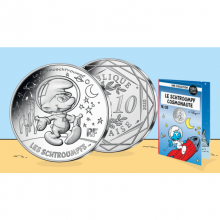 Prancūzija 2020 10 eurų sidabrinė moneta - Smurfas kosmonautas (BU)