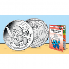 France 2020 10 euro silver coin - Handyman Smurf (BU)