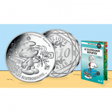France 2020 10 euro silver coin - Reporter Smurf (BU)