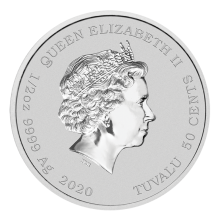 Tuvalu 2020 50 centų sidabrinė moneta - Houmeris Džei Simpsonas reversas