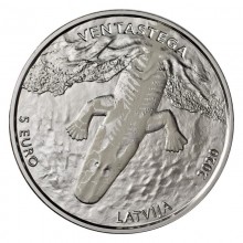 Latvia 2020 5 euro silver coin - Ventastega averse