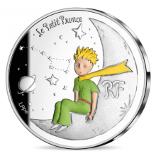 France 2021 10 euro silver coin - The Little Prince Take me to the Moon (obverse)