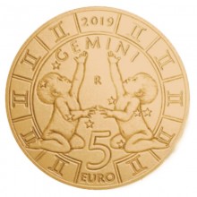 San Marino 2019 5 euro coin - Gemini (obverse)