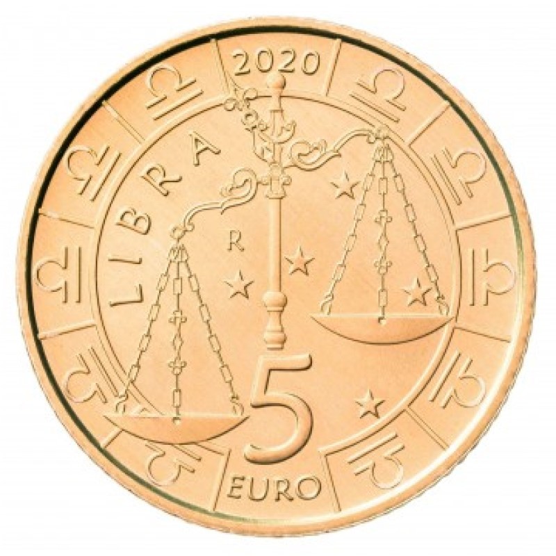 San Marinas 2020 5 eurų moneta - Svarstyklės aversas