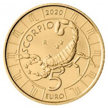 San Marinas 2020 5 eurų moneta - Skorpionas aversas