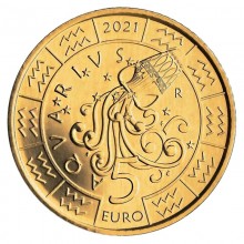 San Marinas 2021 5 eurų moneta - Vandenis aversas