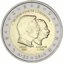 Luxembourg 2005 2 euro coin - 50th anniversary of the Grand Duke Henri
