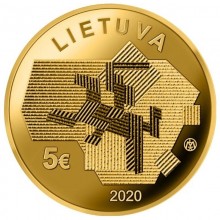 Lietuva 2020 5 euro auksinė moneta - Žemės ūkio mokslai (PROOF)