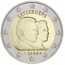 Liuksemburgas 2006 2 eurų proginė moneta - Didžiojo kunigaikščio Guillaume 25-metis