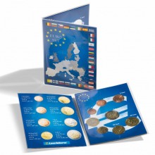 Coin card for 1 euro coin set