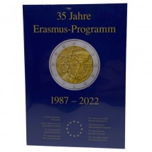 Collectors card for 2 euro coin - Erasmus program