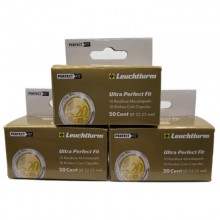 Coin capsules Leuchtturm ULTRA PERFECT FIT for 20 euro cent coins